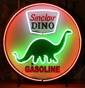 Fiftiesstore Sinclair Dino Gasoline Neon Met Achterplaat 60 cm