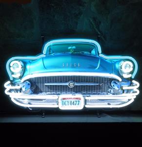 Fiftiesstore Buick Autoneus Neon Met Achterplaat 72 x 40 cm
