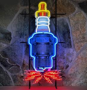 Fiftiesstore Champion Spark Plug Neon Verlichting 100 x 52 cm