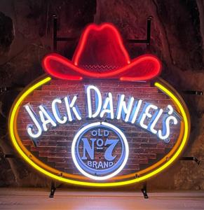 Fiftiesstore Jack Daniels Neon Verlichting Met Achterplaat - 70 x 64 cm