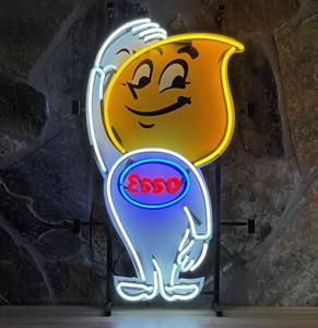 Fiftiesstore Esso Man Neon Verlichting Met Achterplaat - 50 x 87 cm