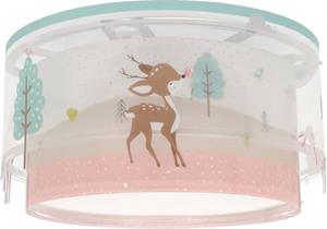 Dalber Kinderkamer plafondlamp Loving Deer roze 61276