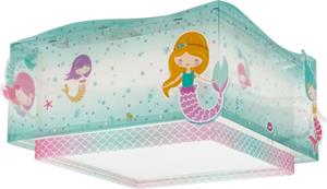 Dalber Kinderzimmer Deckenleuchte Mermaids in Mehrfarbig E27 2-flammig