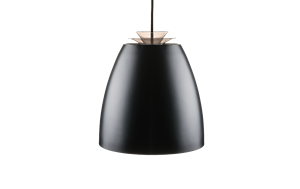 SG Lighting SG Hanglamp Bell maxi zwart met goudkleurige binnenkant met LED lamp 15W 840 lumen