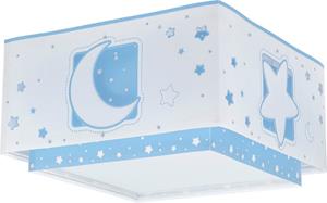 Dalber Kinderzimmer Deckenleuchte Moonlight Blue in Blau und Weiß E27 2-flammig