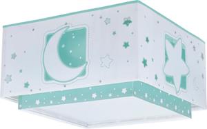 Dalber Kinderzimmer Deckenleuchte Moonlight Green in Mint und Weiß E27 2-flammig