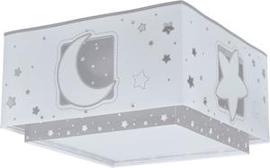 Dalber Kinderzimmer Deckenleuchte Moonlight Grey in Grau und Weiß E27 2-flammig