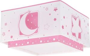 Dalber Kinderzimmer Deckenleuchte Moonlight Pink in Rosa und Weiß E27 2-flammig