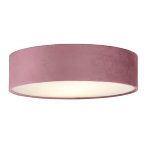 Searchlight Plafondlamp Drum Pleat 38cm velvet roze 23298-2PI
