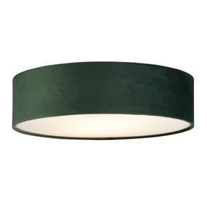 Searchlight Plafondlamp Drum Pleat 38cm groen velvet 23298-2GR