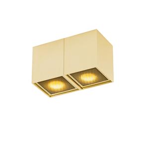 QAZQA Design spot goud 2-lichts - Qubo Honey