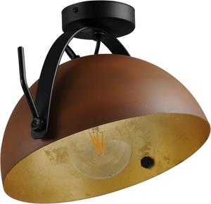 Masterlight Landelijke plafondlamp Larino 30 roestbruin met goud 5199-25-08-B