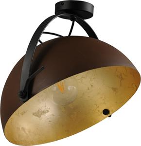 Masterlight Landelijke plafondlamp Larino 40 roestbruin met goud 5198-25-08-B