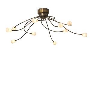 Masterlight Plafondlamp Molto 2 LED 10-lichts 30x65cm bronsbruin 5696-01-134-DW