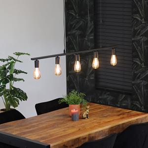 Industrielemeubelshop Hanglamp Straight 5-lichts
