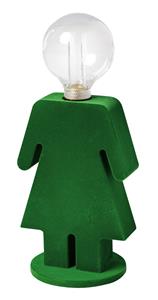 ETH Houten tafellamp Eve Velvet groen 05-TL3289-34