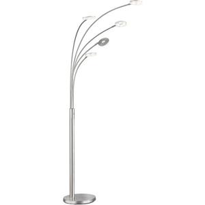 fischer&honsel Große XXL LED Bogenlampe DENT dimmbar Design Silber - Höhe 225cm