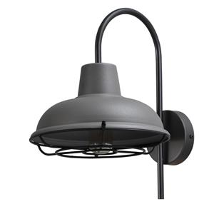 Masterlight Betongrijze industrie wandlamp Industria met zwart 3045-05-00-00-C