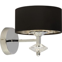 Bussandri Exclusive Landelijke Wandlamp -  - Metaal - Landelijk - E14 - L: 18cm - Voor Binnen - Woonkamer - Eetkamer - Zilver