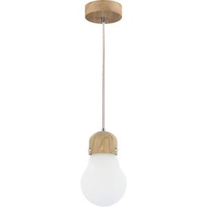 BRITOP LIGHTING Hanglamp Bulb WOOD Hanglamp, natuurproduct van eikenhout, kapjes van glas, in te korten
