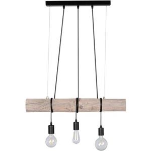 SPOT Light Hanglamp TRABO SHORT Hanglamp, houten balk van massief grenenhout, hout grijs gebeitst