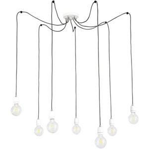 BRITOP LIGHTING Hanglamp PORCIA SPIDER Hanglamp, retrodesign met porselein, textielen kabel in antraciet