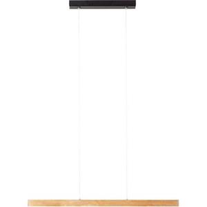 Brilliant Leuchten Led-hanglamp Ainara 80 cm breedte, touchdimmer, 1300 lm, warmwit, hout, dennenbruin gebeitst (1 stuk)