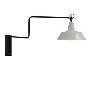 Masterlight Retro witte wandleeslamp Industria 122cm zwart met grijs 3546-05-06-06