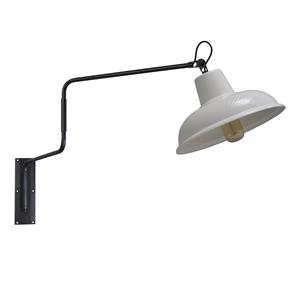 Masterlight Retro witte wandleeslamp Industria 123cm zwart met wit 3046-05-06-06