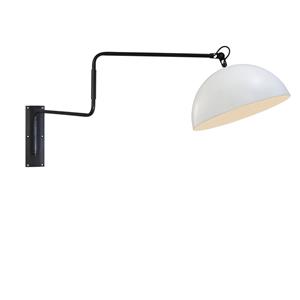 Masterlight Retro witte wandleeslamp Industria 125cm zwart met wit 3198-06-06