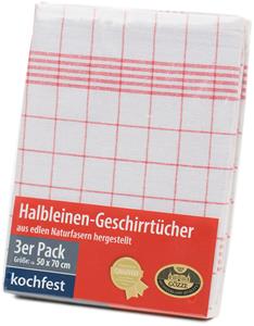 Gözze Geschirrtuch Halbleinen Geschirrtuch, Des. 60152, (Set, 10 tlg.), aus edlen Naturfasern