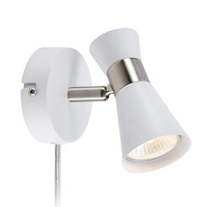 Markslöjd Wandlamp folie, draaibare spot wit/staal