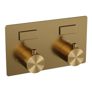 Brauer Gold Edition - 2 functies - inbouwthermostaat - drukknoppen - in/afbouwdelen - goud geborsteld PVD 5-GG-155