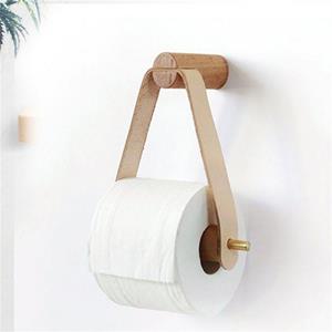 BOTRIBAS Toilettenpapierhalter Holz Klopapierrollenhalter Rollen WC Papier Halterung