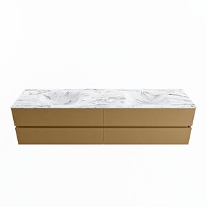 Mondiaz Vica Dlux badmeubel 200cm Oro - Cloud wastafel Glace dubbel - zonder kraangat