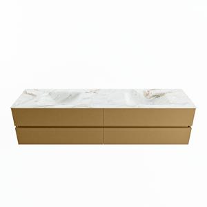 Mondiaz Vica Dlux badmeubel 200cm Oro - Cloud wastafel Frappe dubbel - met 2 kraangaten