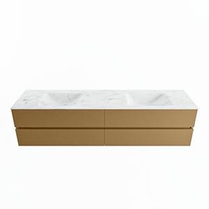 Mondiaz Vica Dlux badmeubel 200cm Oro - Cloud wastafel Opalo dubbel - met 2 kraangaten