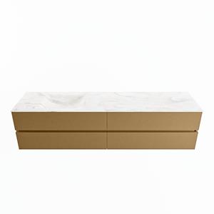 Mondiaz Vica Dlux badmeubel 200cm Oro - Cloud wastafel Ostra links - zonder kraangat