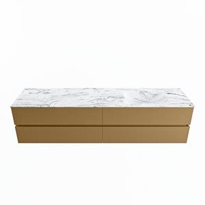 Mondiaz Vica Dlux badmeubel 200cm Oro - Cloud wastafel Glace rechts - zonder kraangat