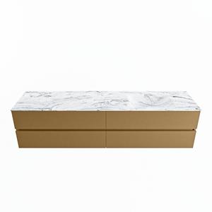 Mondiaz Vica Dlux badmeubel 200cm Oro - Cloud wastafel Glace rechts - met 1 kraangat