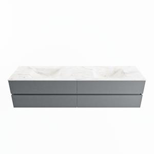 Mondiaz Vica Dlux badmeubel 200cm Plata - Cloud wastafel Ostra dubbel - zonder kraangat