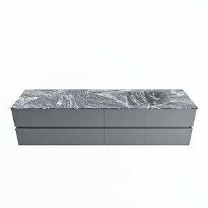 Mondiaz Vica Dlux badmeubel 200cm Plata - Cloud wastafel Lava rechts - zonder kraangat