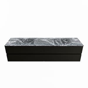 Mondiaz Vica Dlux badmeubel 200cm Urban - Cloud wastafel Lava dubbel - met 2 kraangaten