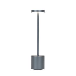 QAZQA Buiten tafellamp grijs incl. LED en dimmer oplaadbaar - Dupont