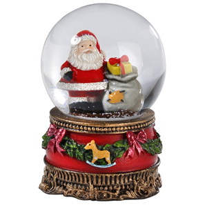 Inge Glas Sneeuwbol - Kerstman met cadeaus