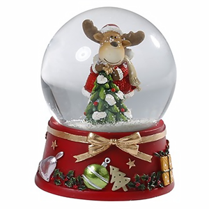 Inge Glas Sneeuwbol - Rendier met kerstboom