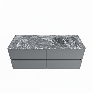 Mondiaz Vica Dlux badmeubel 130cm Plata - Cloud wastafel Lava rechts - zonder kraangat