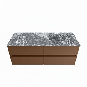 Mondiaz Vica Dlux badmeubel 130cm Rust - Cloud wastafel Lava rechts - met 1 kraangat