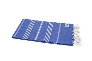 My Hamam Hamamtuch Hamamtuch Sultan blau mit weißen Streifen, Baumwolle (1-St), pflegeleicht und platzsparend, Pestemal, Sauna Handtuch