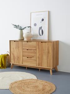 Andas Sideboard Pandrup, mit 3 Schubkästen und 2 verstellbare Einlegeböden, B:120 cm, H:75 cm